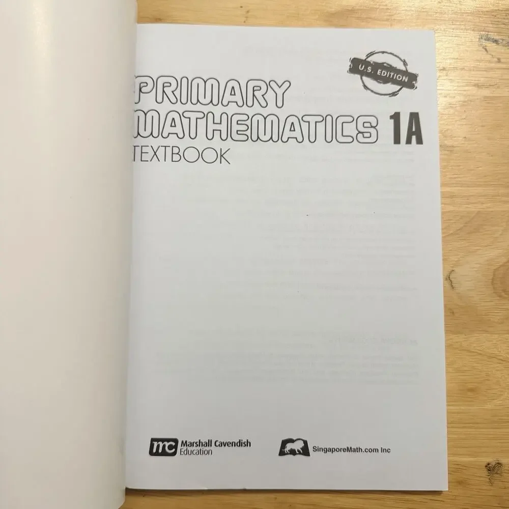 Primary Mathematics 1A Textbook Singapore Homeschool Curriculum Paperback Book